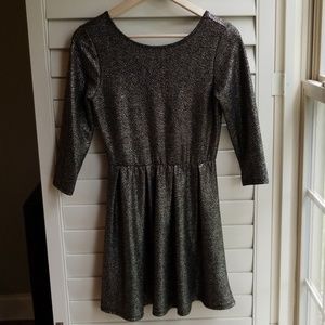 Black & Silver Sparkle Dress Size S